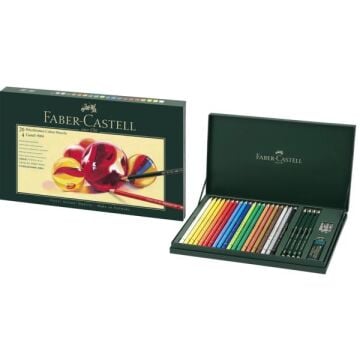 Faber Castell 20'li Polychromos + 4 Dereceli Kalem Seti 9000 Seri