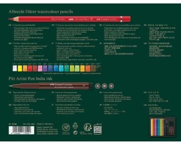 Faber Castell Albrecht Dürer Watercolour Pencils plus Pitt Artist Pens 21'li Set