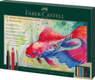 Faber Castell Albrecht Dürer Watercolour Pencils plus Pitt Artist Pens 21'li Set