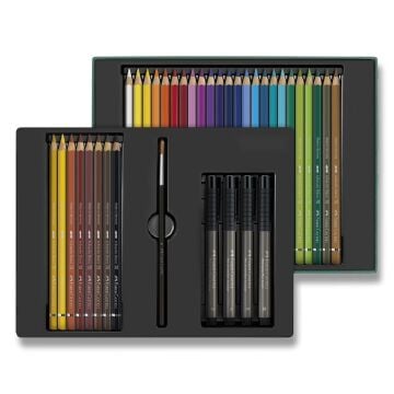 Faber Castell Albrecht Dürer Watercolour Pencils plus Pitt Artist Pens India 37'li Set