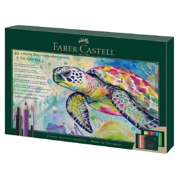 Faber Castell Albrecht Dürer Watercolour Pencils plus Pitt Artist Pens 46'lı Set