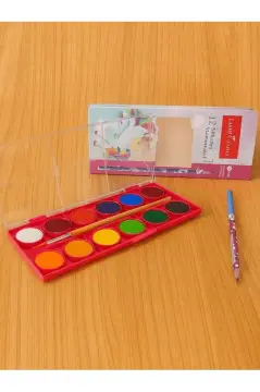 Faber Castell Unicorn Büyük Boy Sulu Boya 12'li + 1 Kurşun Kalem Hediyeli