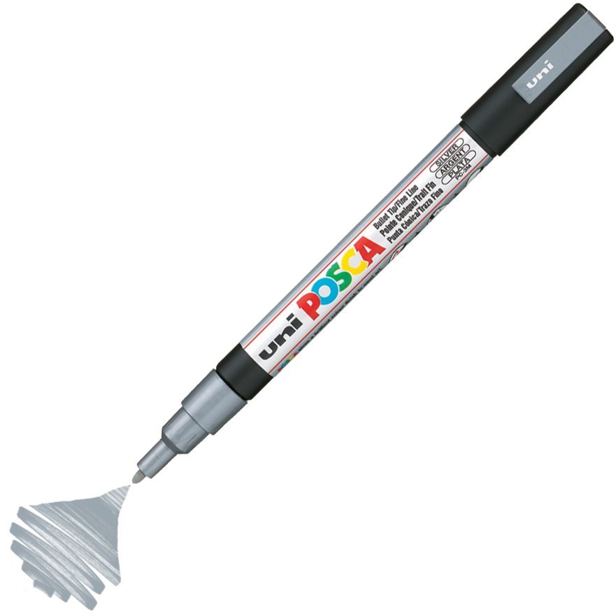 Uni Posca PC-3M Boyama Markörü 0.9-1.3 mm METALİK GÜMÜŞ