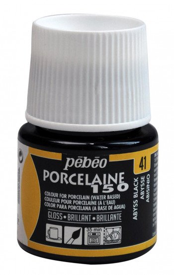 PEBEO PORCELAİNE 150 FIRINLANABİLİR PORSELEN BOYASI 41 ABYSS BLACK