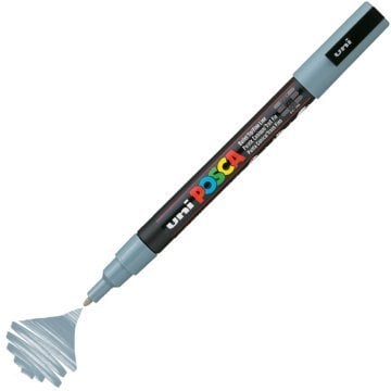 Uni Posca PC-3M Boyama Markörü 0.9-1.3 mm GRİ