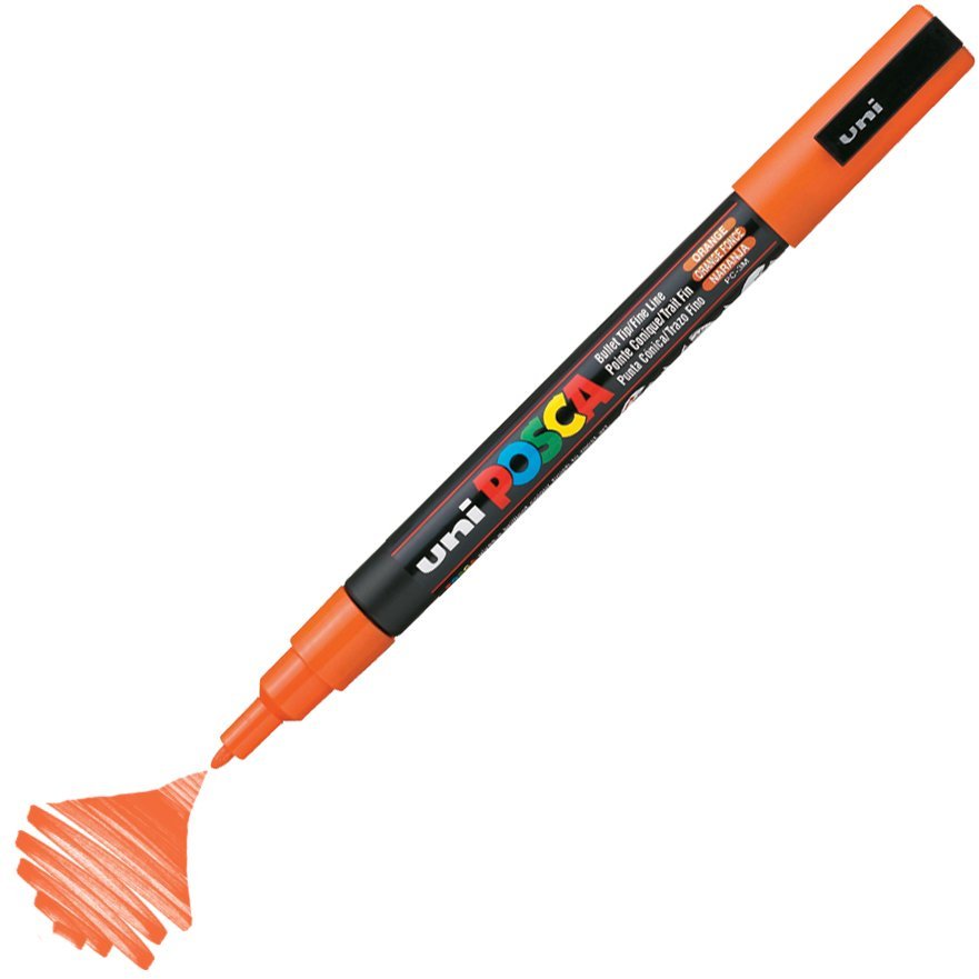 Uni Posca PC-3M Boyama Markörü 0.9-1.3 mm TURUNCU