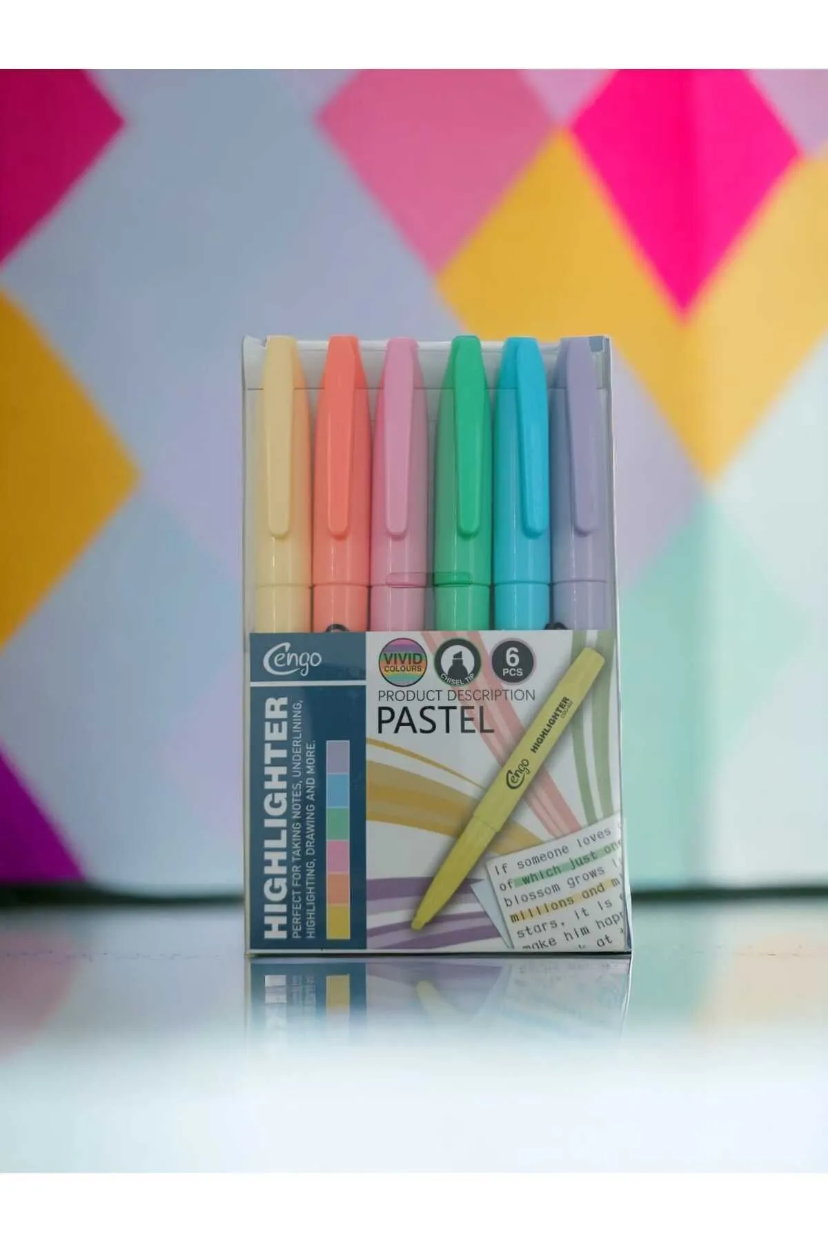 Cengo Fosforlu Kalem Pastel 6 Renk