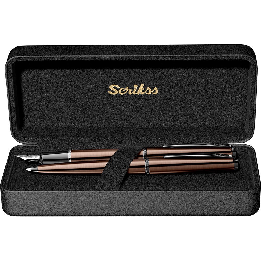 Scrikss Metropolis 78MG Dolma Kalem & Tükenmez Kalem Takım M Uç Rose