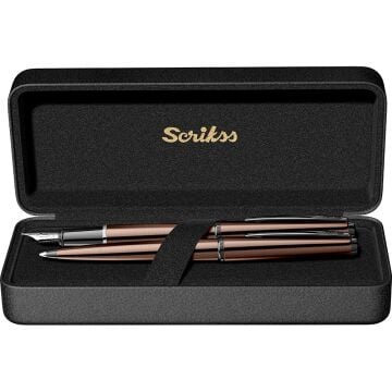 Scrikss Metropolis 78MG Dolma Kalem & Tükenmez Kalem Takım M Uç Rose