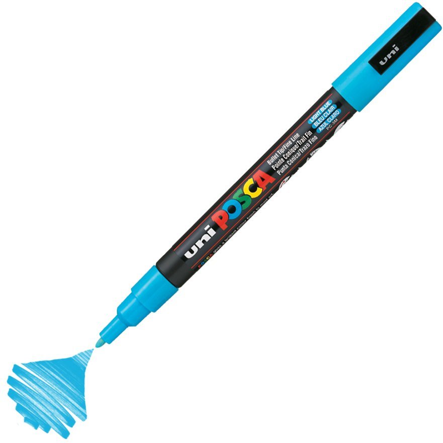 Uni Posca PC-3M Boyama Markörü 0.9-1.3 mm AÇIK MAVİ