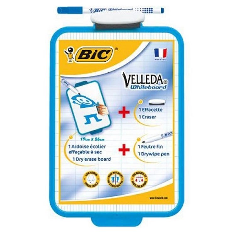 Bic Turkuaz Mini Beyaz Yazı Tahtası Kalem + Silgi  19x26cm