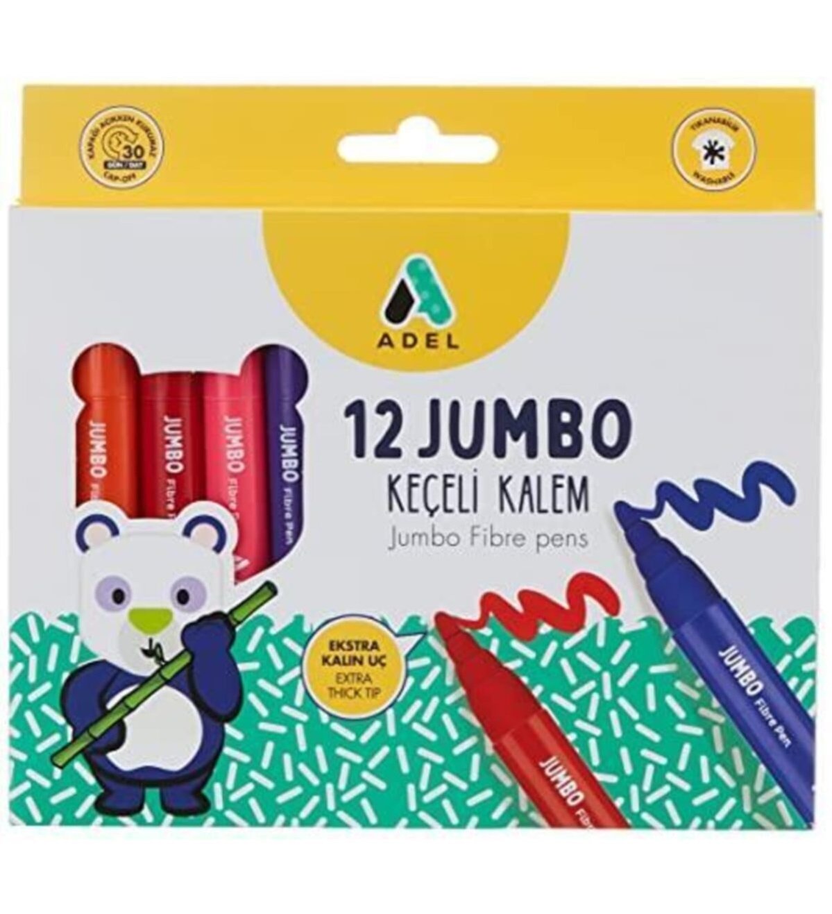 Adel Jumbo Keçeli Kalem 12 Renk