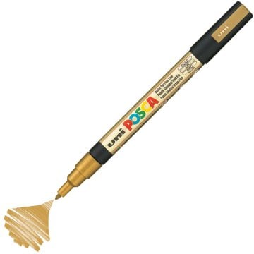 Uni Posca PC-3M Boyama Markörü 0.9-1.3 mm METALİK ALTIN
