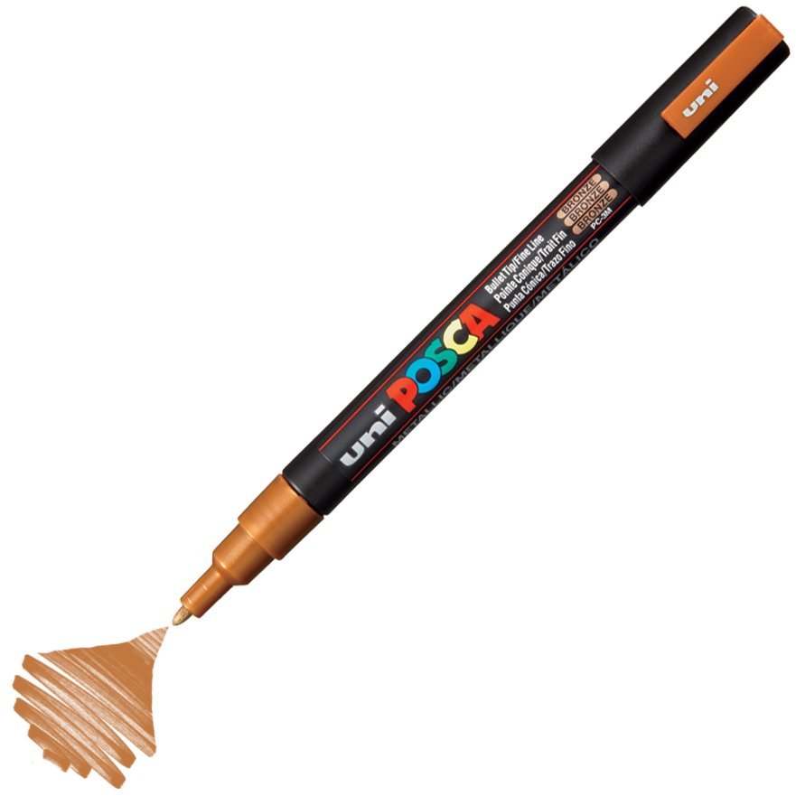Uni Posca PC-3M Boyama Markörü 0.9-1.3 mm METALİK BRONZ