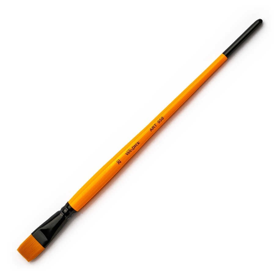 Van Dyck 958  Uzun Sap Sentetik Fırça No:20