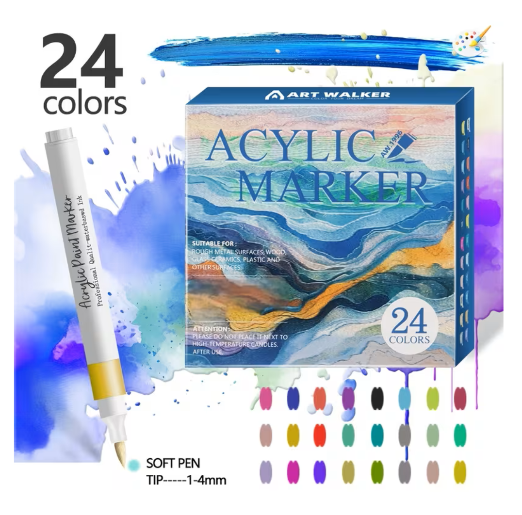 Art Walker Akrilik Kalem Seti 24 Renk