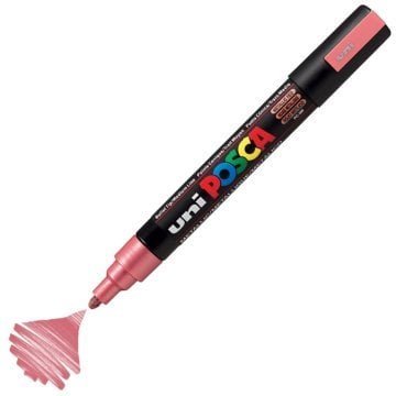 Uni Posca PC-5M Boyama Markörü 1.8-2.5 mm METALİK KIRMIZI