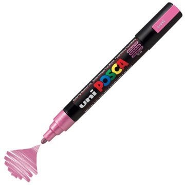 Uni Posca PC-5M Boyama Markörü 1.8-2.5 mm METALİK PEMBE