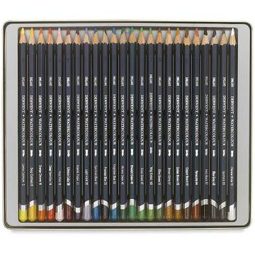 Derwent Watercolour Suluboya Kalemi Metal Kutu 24'lü