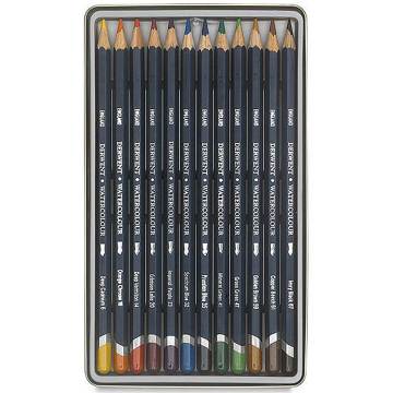 Derwent Watercolour Suluboya Kalemi Metal Kutu 12'li