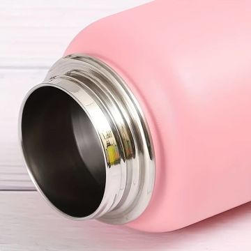 Bienly Trimotion Paslanmaz Çelik Matara 600ML AÇIK PEMBE - 304