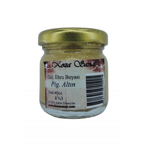 Koza Ebru Boyası Ezilmiş Pigment Altın 40 cc