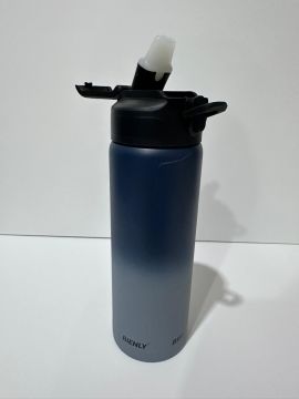 Bienly Degrade Paslanmaz Çelik Matara PİPETLİ 750ML KOYU YEŞİL - 304