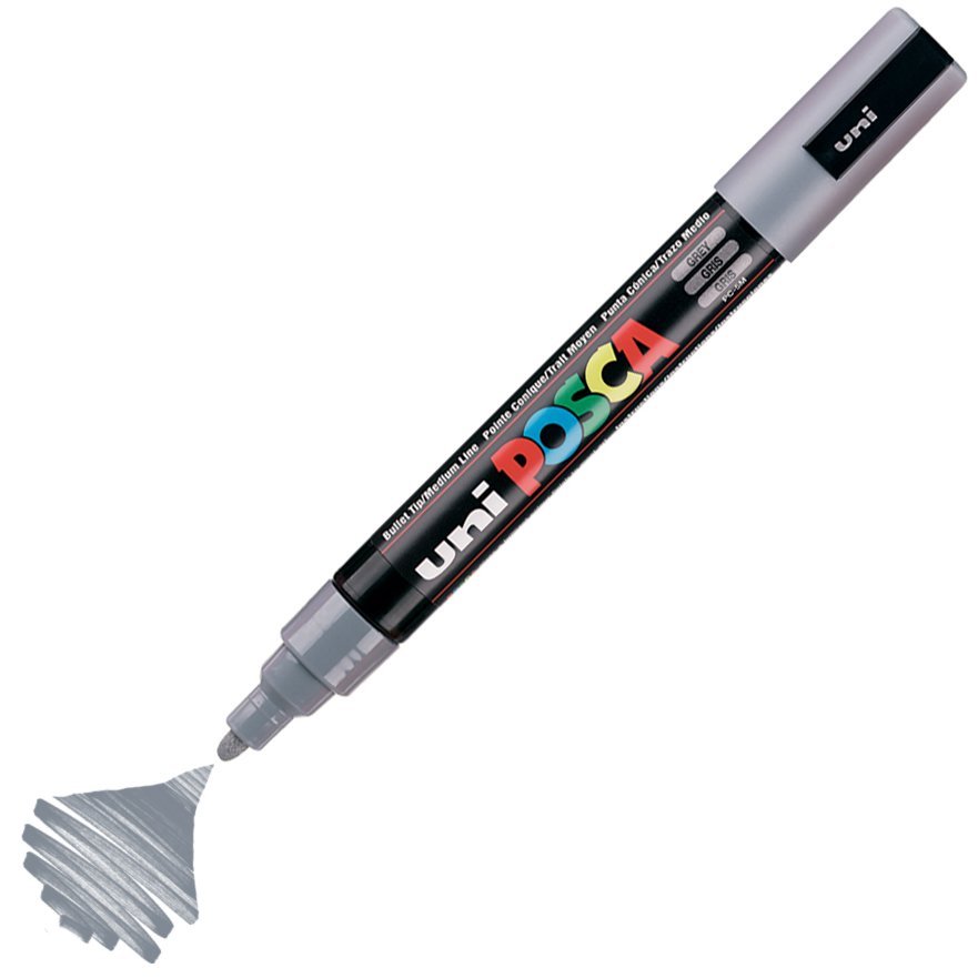 Uni Posca PC-5M Boyama Markörü 1.8-2.5 mm GRİ