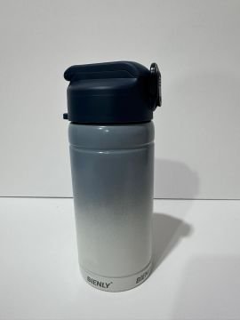 Bienly Degrade Paslanmaz Çelik Matara PİPETLİ 500ML GRİ - 304