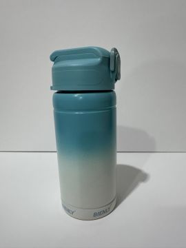 Bienly Degrade Paslanmaz Çelik Matara PİPETLİ 500ML MİNT YEŞİLİ - 304