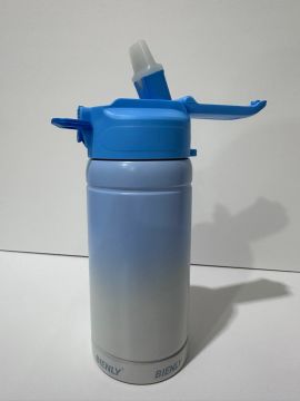 Bienly Degrade Paslanmaz Çelik Matara PİPETLİ 500ML AÇIK MAVİ - 304