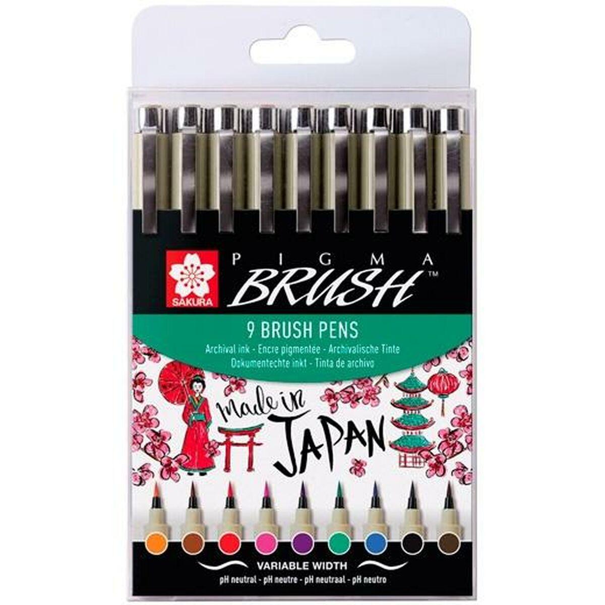 Sakura Pigma Brush Pen 9 Renk Set