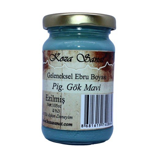 Koza Ebru Boyası Ezilmiş Pigment Gök Mavi 105 cc