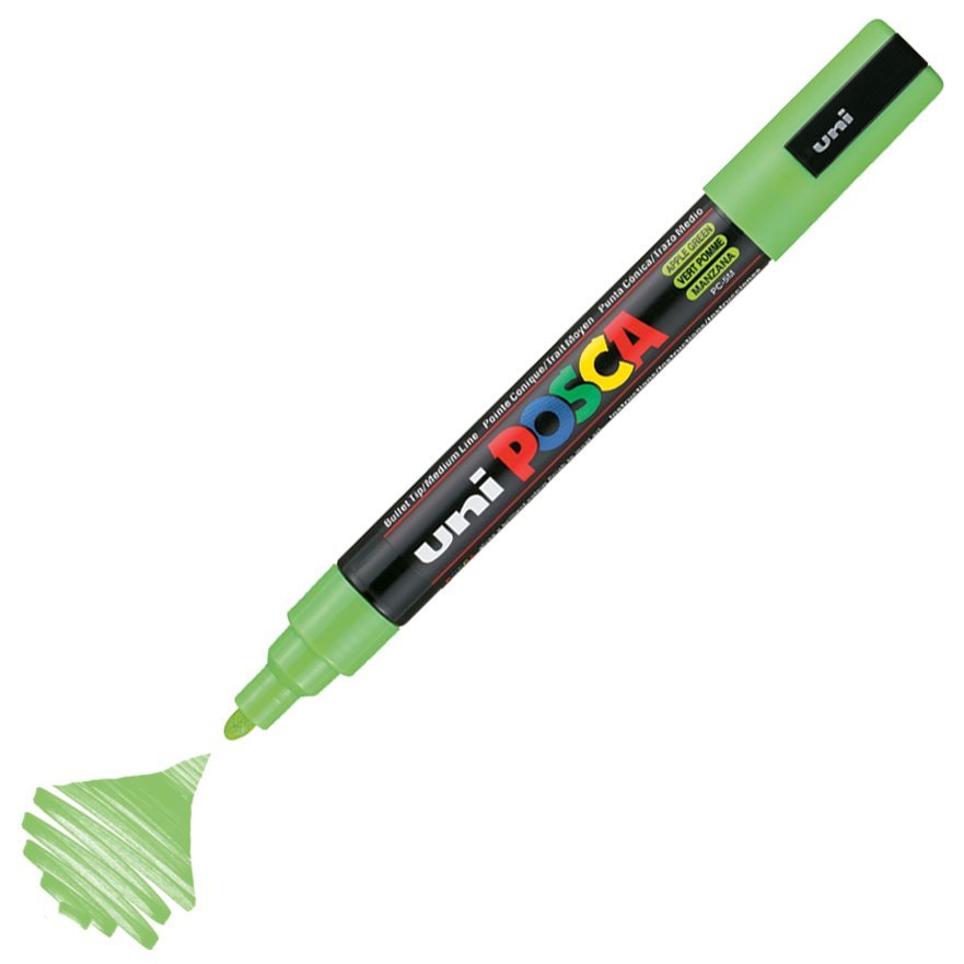 Uni Posca PC-5M Boyama Markörü 1.8-2.5 mm ELMA YEŞİLİ
