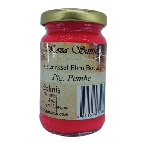 Koza Ebru Boyası Ezilmiş Pigment Pembe 105 cc
