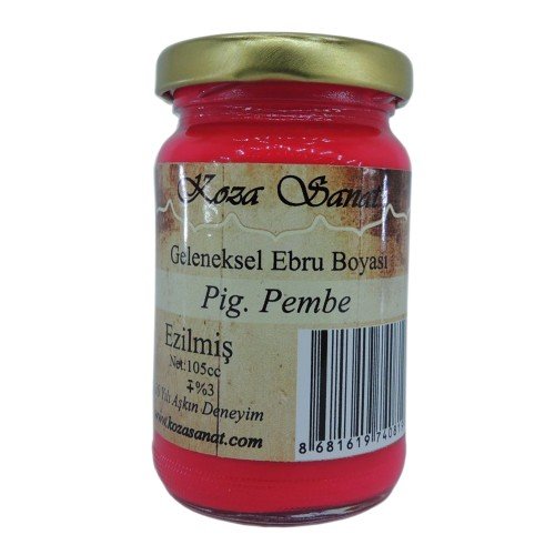 Koza Ebru Boyası Ezilmiş Pigment Pembe 105 cc