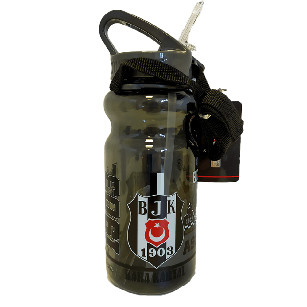 Beşiktaş Lisanslı Şeffaf Matara Pipetli BJK 500ML