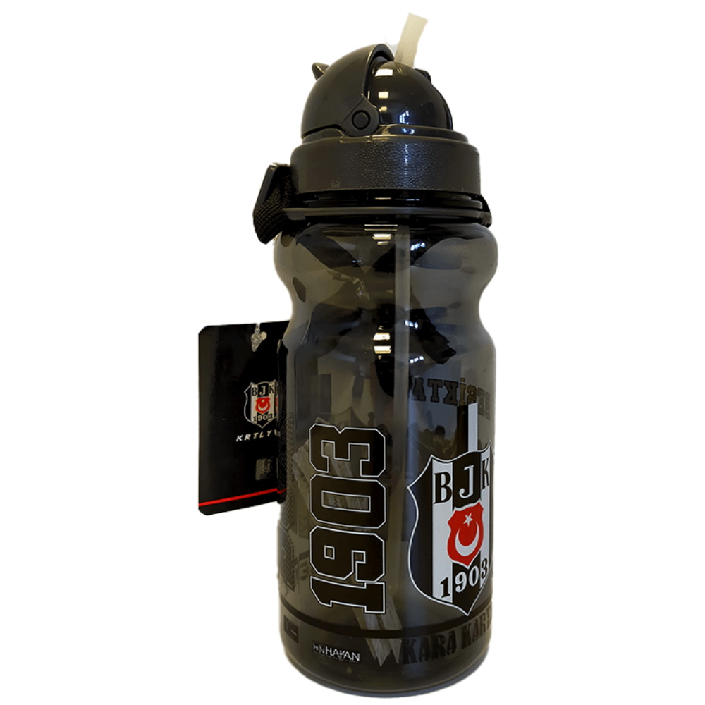 Beşiktaş Lisanslı Şeffaf Matara Koruma Pipetli BJK 500ML