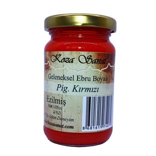 Koza Ebru Boyası Ezilmiş Pigment Kırmızı 105 cc