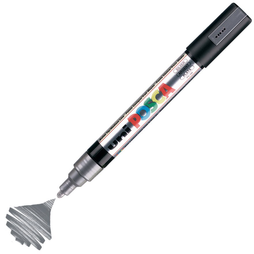Uni Posca PC-5M Boyama Markörü 1.8-2.5 mm METALİK GÜMÜŞ