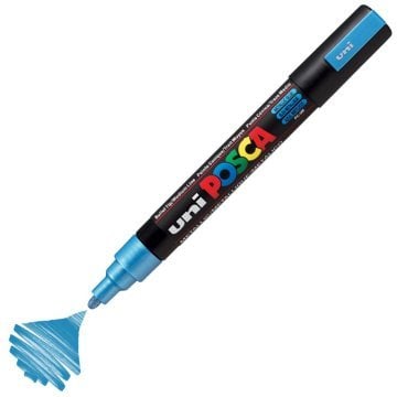 Uni Posca PC-5M Boyama Markörü 1.8-2.5 mm METALİK MAVİ