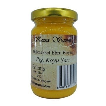 Koza Ebru Boyası Ezilmiş Pigment Koyu Sarı 105 cc