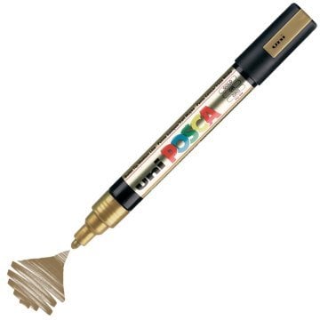 Uni Posca PC-5M Boyama Markörü 1.8-2.5 mm METALİK ALTIN