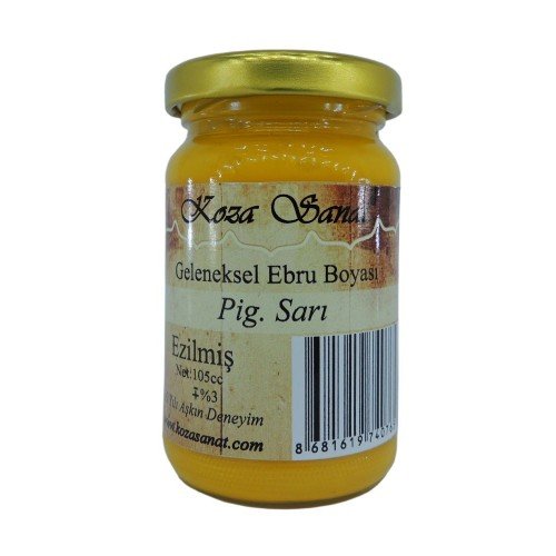 Koza Ebru Boyası Ezilmiş Pigment Sarı 105 cc