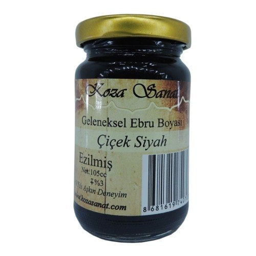 Koza Ebru Boyası Ezilmiş Çiçek Siyah 105 cc