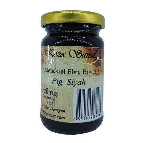 Koza Ebru Boyası Ezilmiş Pigment Siyah 105 cc