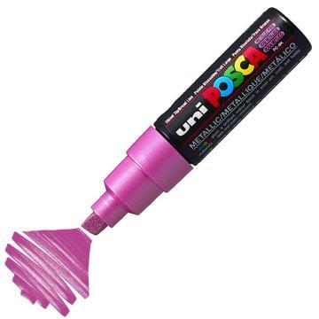Uni Posca PC-8K Boyama Markörü 8 mm Kesik Uç METALİK PEMBE