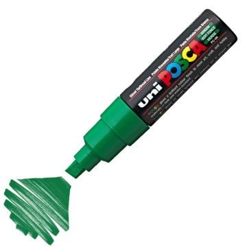 Uni Posca PC-8K Boyama Markörü 8 mm Kesik Uç YEŞİL