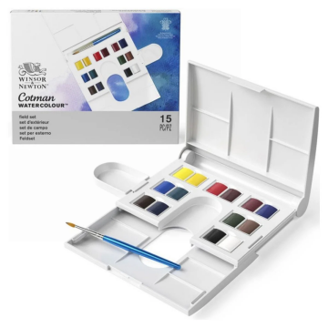 Winsor & Newton Cotman Compact Set (14 x Yarım Tablet Suluboya Seti)