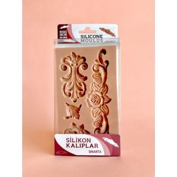 Smarta Büyük Silikon Kalıp Gül Dekor Seti 21x12cm
